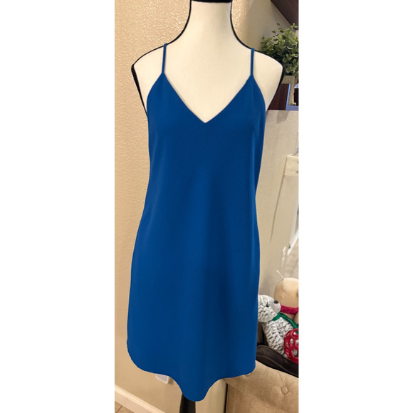 Lauren Ralph Lauren Royal Blue Shift Mini Dress Size 4 - Picture 1 of 7